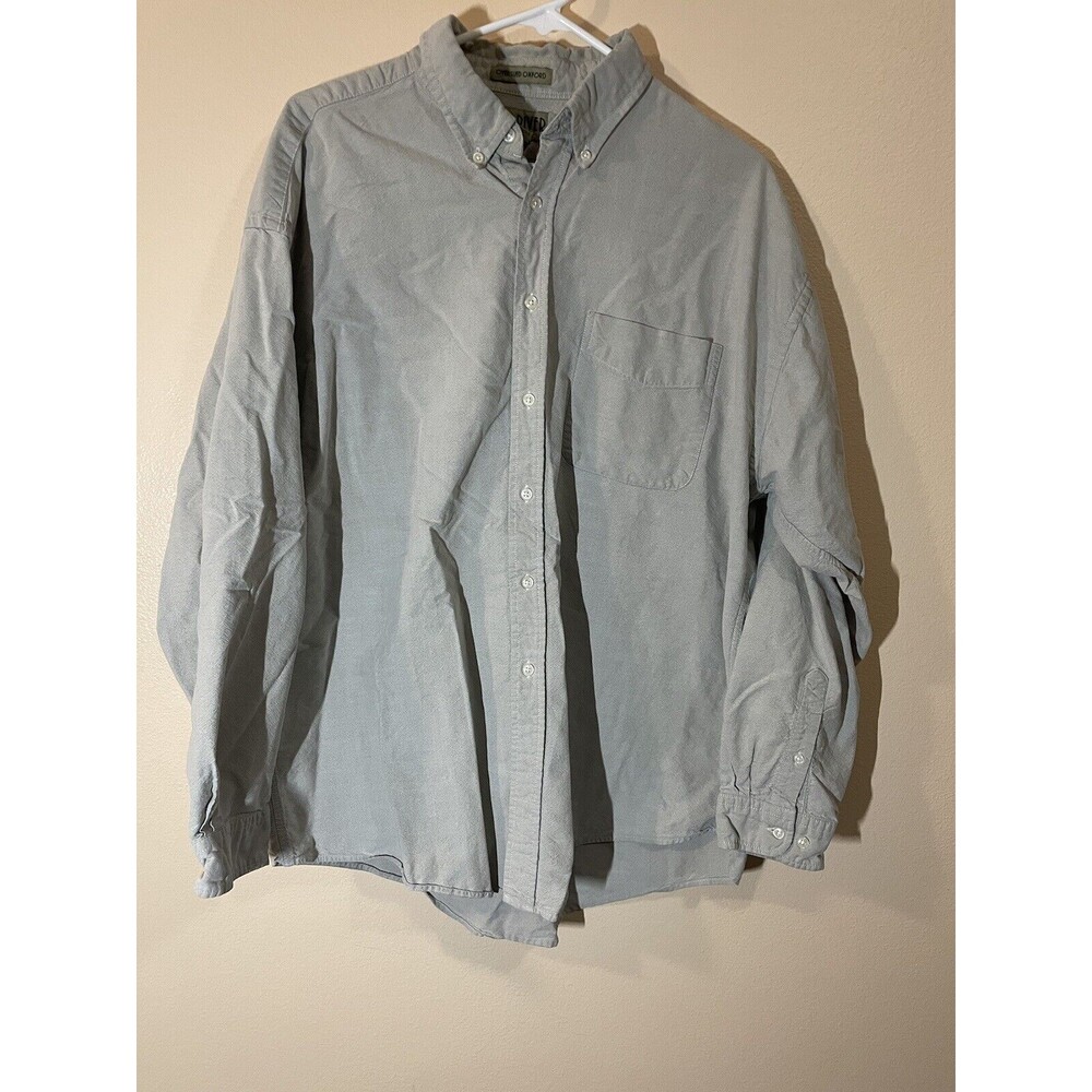 Sun River Oversized Oxford Khaki Men’s Button Up Shirt XL